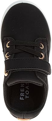 Zapatillas de deporte para niño French Toast sin cordones - Zapatillas deportivas informales de lona para niños - Negro (talla 5 para niños pequeños)