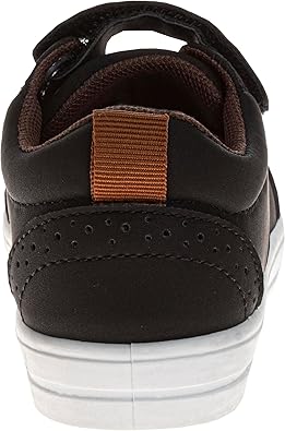 Zapatillas de deporte para niño French Toast sin cordones - Zapatillas deportivas informales de lona para niños - Negro (talla 5 para niños pequeños)