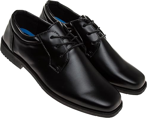 Josmo Boys Dress Shoes - Classic Laceup Oxford Casual Dress Formal Shoes - Black (Toddler/Little Kid 7-13/Big Kid 1-6)