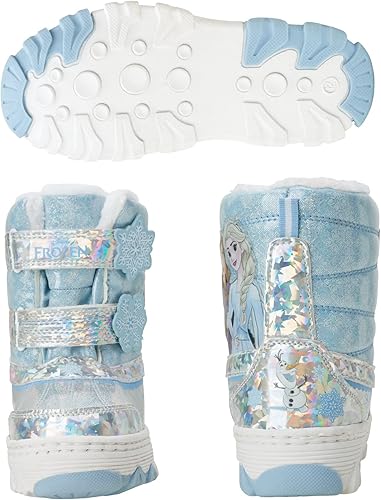 Disney Girls’ Frozen Boots – Elsa and Anna Fur Trim Snow Boots (Toddler/Little Kid)