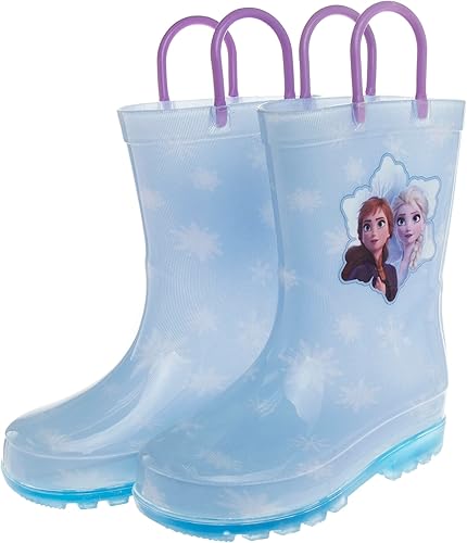 Botas de lluvia impermeables con asa fácil de tirar de Frozen (para niños pequeños)