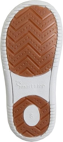 Josmo Smart Step - Zapatos para caminar para bebés, primeros pasos, botas de vestir de cuero, suela antideslizante, caña alta, color negro (talla 3 para bebés)