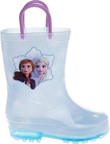 Botas de lluvia impermeables con asa fácil de tirar de Frozen (para niños pequeños)