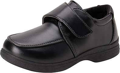 Zapatos de vestir para niños Josmo - Zapatos Derby de uniforme escolar Mocasines (para niños pequeños/niños), talla 5 para niños pequeños, hebilla negra