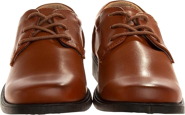 Josmo Boys Dress Shoes - Classic Laceup Oxford Casual Dress Formal Shoes - Black (Toddler/Little Kid 7-13/Big Kid 1-6)