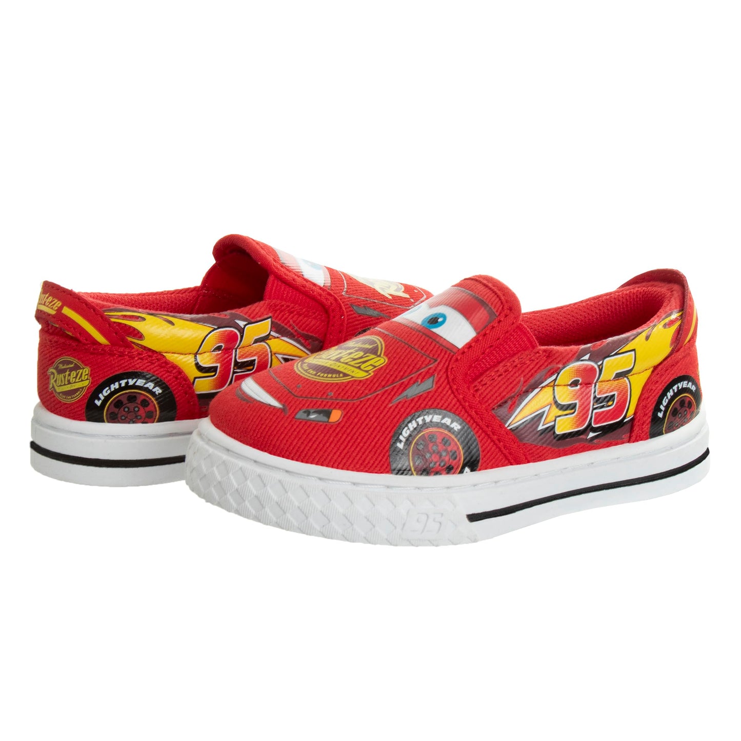 Zapatillas de lona para niños de corte bajo, informales, sin cordones, con la imagen de Rayo Mcqueen (para niños pequeños)