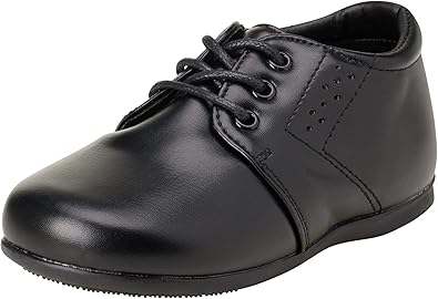 Zapatos de vestir para bebés Josmo para niños: zapatos Derby informales de cuero sintético para caminar (para bebés y niños pequeños), talla 3 para bebés, color negro