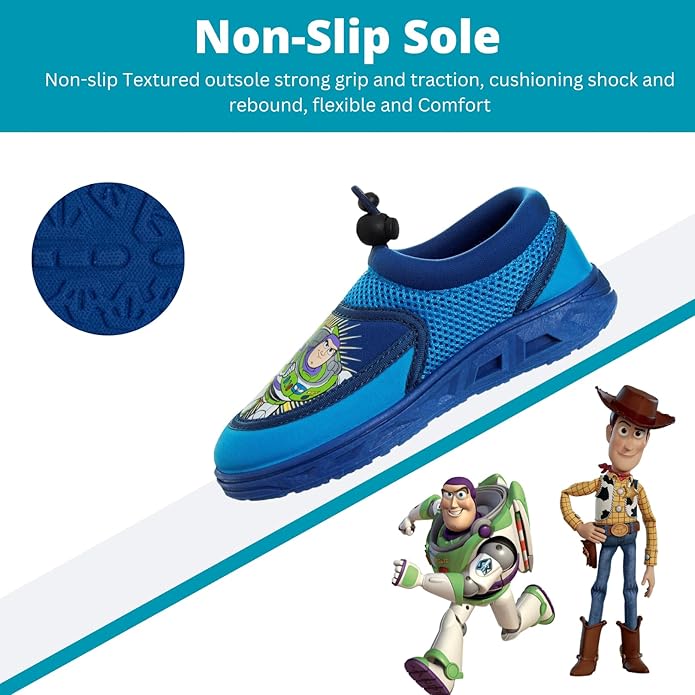 Zapatos acuáticos para niños de Toy Story, sandalias para niños, calcetines acuáticos para piscina, de Woody y Buzz Lightyear, elásticos, impermeables, de secado rápido (para niños pequeños)