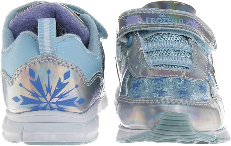 Zapatillas de deporte Frozen de Disney para niñas: zapatillas para correr sin cordones con luces (niña pequeña)