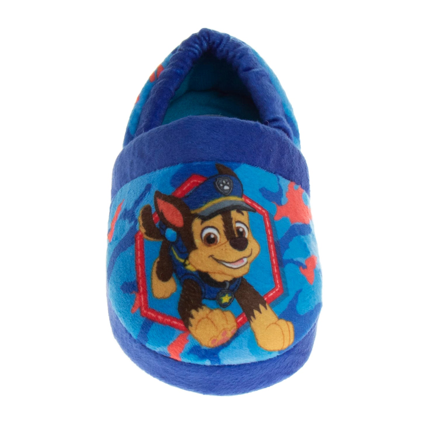 Pantuflas de Paw Patrol de Nickelodeon - Zapatillas de casa para niños Chase y Marshall - Pantuflas de casa suaves, cálidas y afelpadas para interiores - Orejas 3D azules (para niños pequeños)