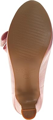 Badgley Mischka Closed Toe Heels for Kids Girls - Block Heel Dress Shoe Pumps with Crystal Frame (Sizes 13-6 Little Kid-Big Kid)