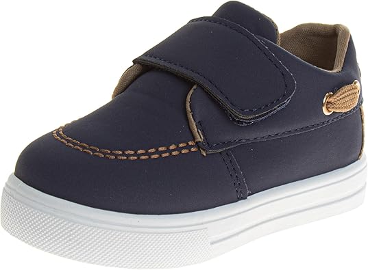 Zapatillas de deporte para niño French Toast sin cordones - Zapatillas deportivas informales de lona para niños - Negro (talla 5 para niños pequeños)