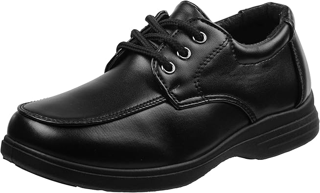 Zapatos de vestir para niños Josmo - Zapatos Derby de uniforme escolar Mocasines (para niños pequeños/niños), talla 5 para niños pequeños, hebilla negra