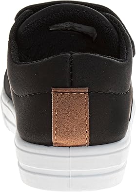 Zapatillas de deporte para niño French Toast sin cordones - Zapatillas deportivas informales de lona para niños - Negro (talla 5 para niños pequeños)