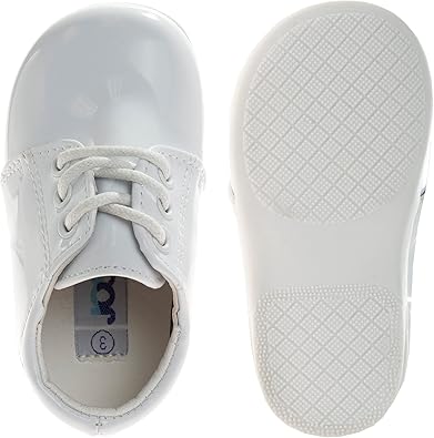 Zapatos de vestir para bebés Josmo para niños: zapatos Derby informales de cuero sintético para caminar (para bebés y niños pequeños), talla 3 para bebés, color negro