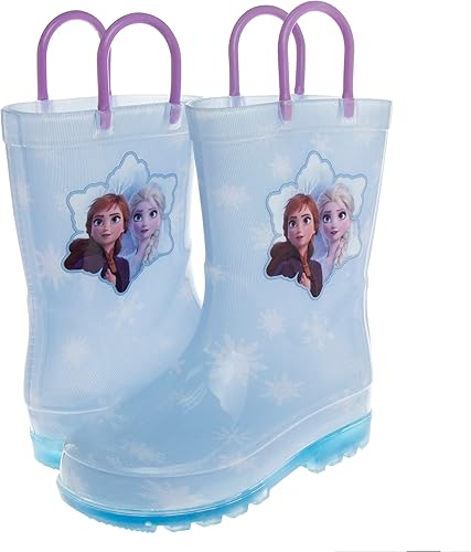 Botas de lluvia impermeables con asa fácil de tirar de Frozen (para niños pequeños)