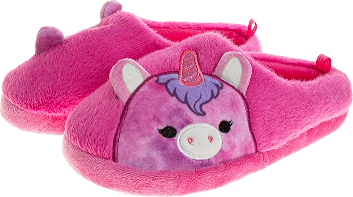 Sandalias tipo pantuflas Squishmallows con punta cerrada, ligeras y cálidas, suaves y cálidas, para niños y adultos (niños pequeños, niños grandes y adultos)