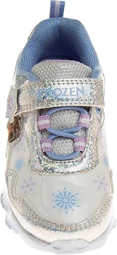 Zapatillas de deporte Frozen de Disney para niñas: zapatillas para correr sin cordones con luces (niña pequeña)