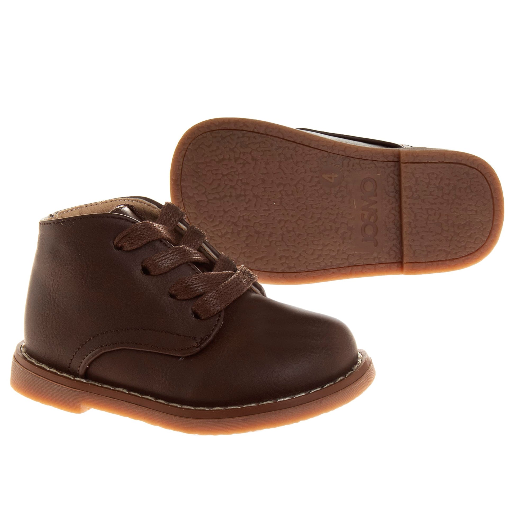 Josmo Baby - Zapatos unisex para caminar para niños y niñas, botas de vestir sintéticas ligeras, suela antideslizante, caña alta, color negro (talla 2 para bebés)