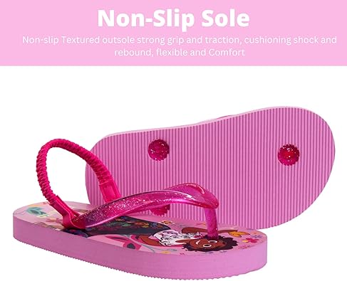 Encanto Mirabela Character Flip Flops Sandals Kids Water Shoes Beach Slides Summer Slip On Quick Dry (Toddler-Little Kid)