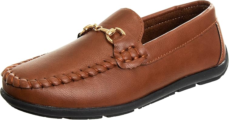 Josmo Boys Moccasin Driving Loafers - Casual Dress Penny Slip On Boat Shoes (Toddlers - Little Kids - Big Kids)