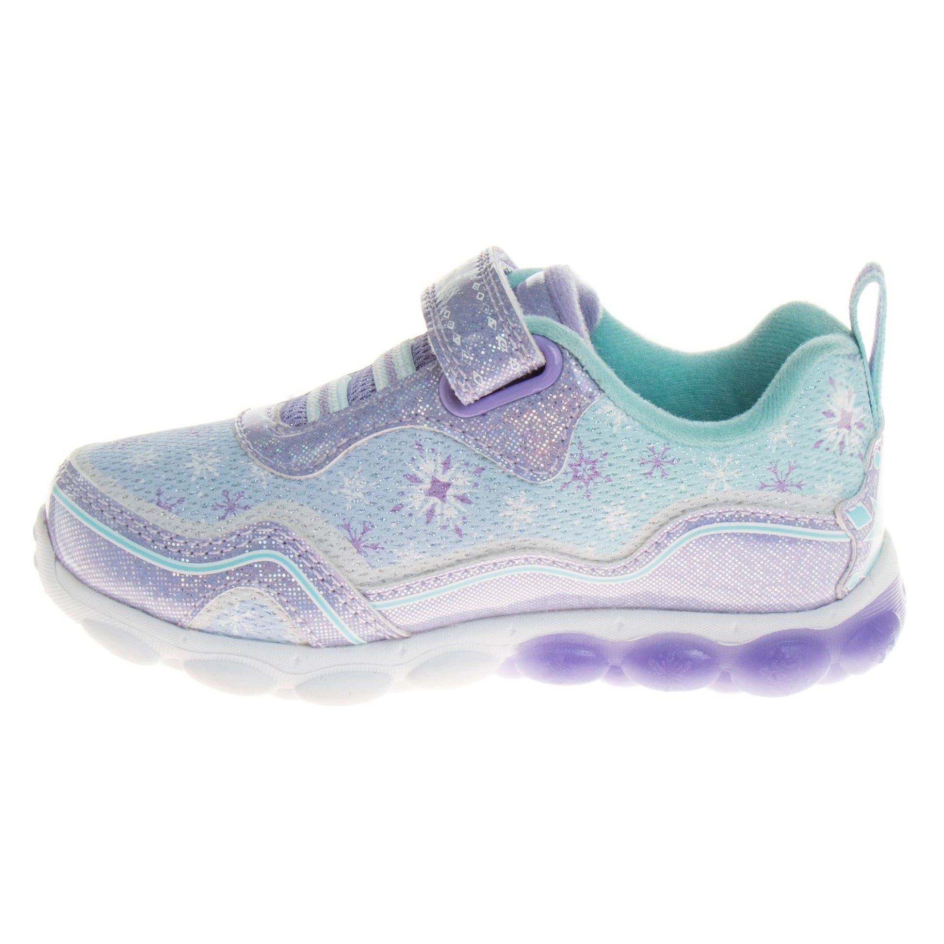 Zapatillas de deporte Frozen de Disney para niñas: zapatillas para correr sin cordones con luces (niña pequeña)