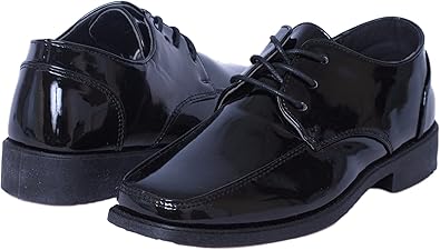 Josmo Boys Dress Shoes - Classic Laceup Oxford Casual Dress Formal Shoes - Black (Toddler/Little Kid 7-13/Big Kid 1-6)