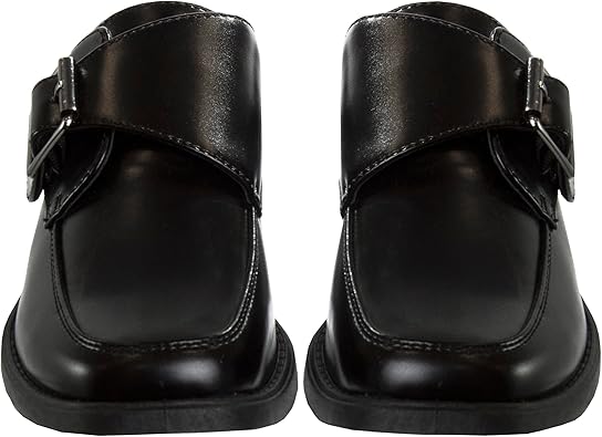 Josmo Boys Dress Shoes - Classic Laceup Oxford Casual Dress Formal Shoes - Black (Toddler/Little Kid 7-13/Big Kid 1-6)