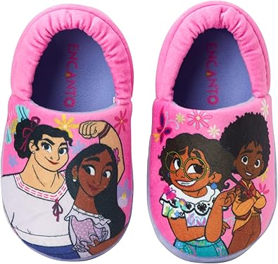 Pantuflas Disney Girl Encanto - Pantuflas de felpa ligeras, cálidas, cómodas y suaves para niñas pequeñas (bebés y niños pequeños)