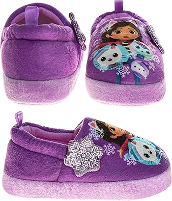 Pantuflas de casa de muñecas de Gabby para niñas - Lindas pantuflas de casa de interior de Gabby, ligeras, cálidas y cómodas, de felpa con forma de gatito (tallas para niñas pequeñas)