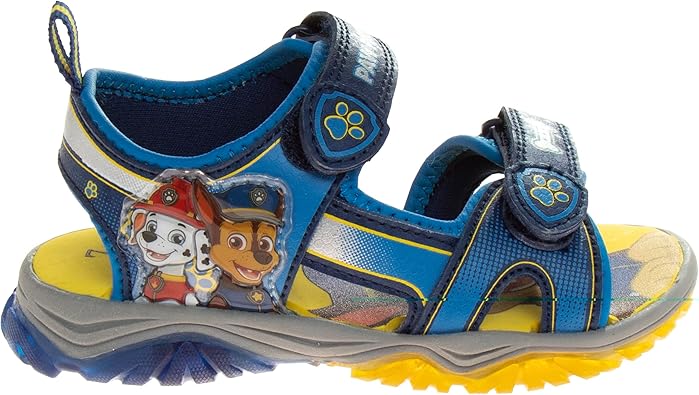 Nickelodeon Paw Patrol Sandals LED Light Up Chase Marshall Open Toes Water Shoes (Toddler/Little Kid)