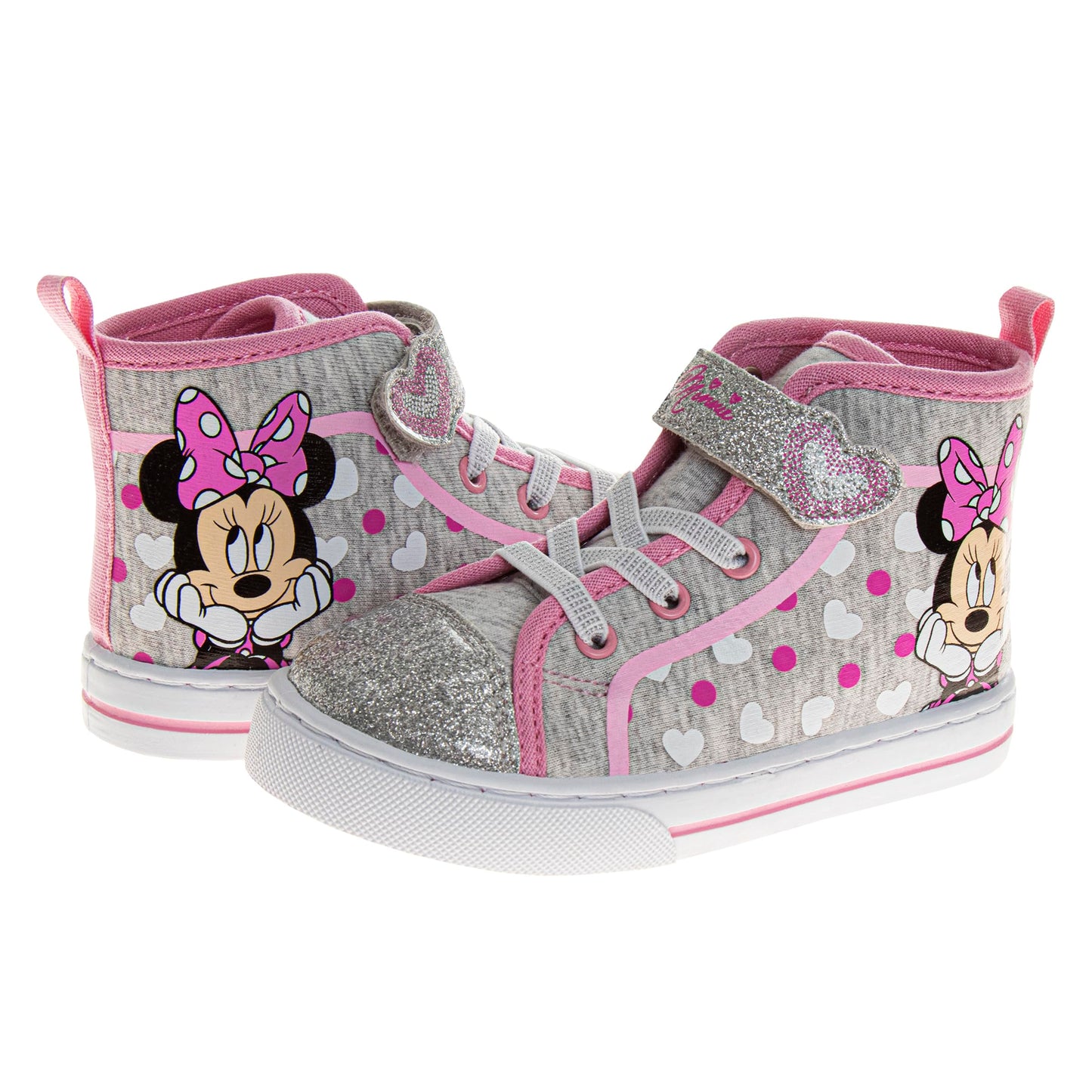 Disney Minnie Mouse Shoes Casual Canvas - Slip on Athletic Sneakers - (Toddler - Little Kids)