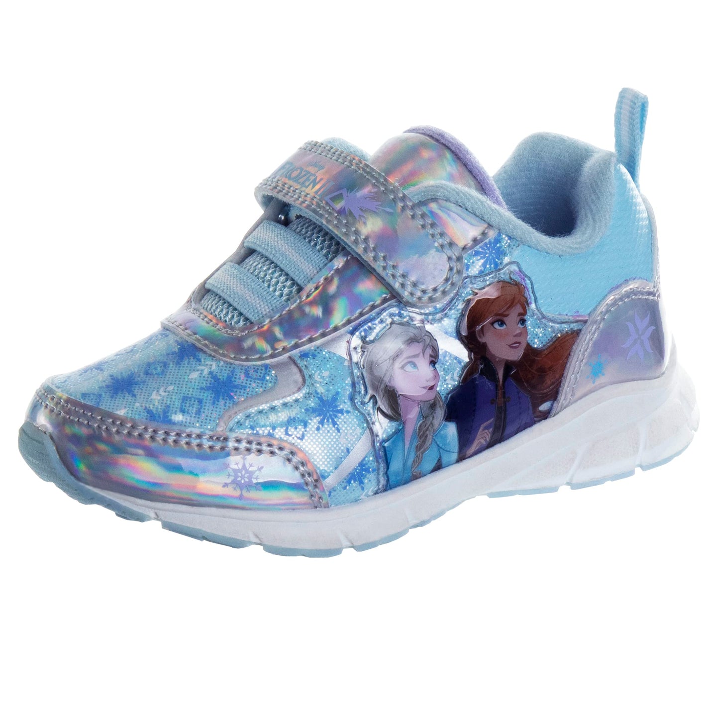 Disney Girls' Frozen Sneakers - Laceless Light-Up Running Shoes (Toddler/Little Girl)