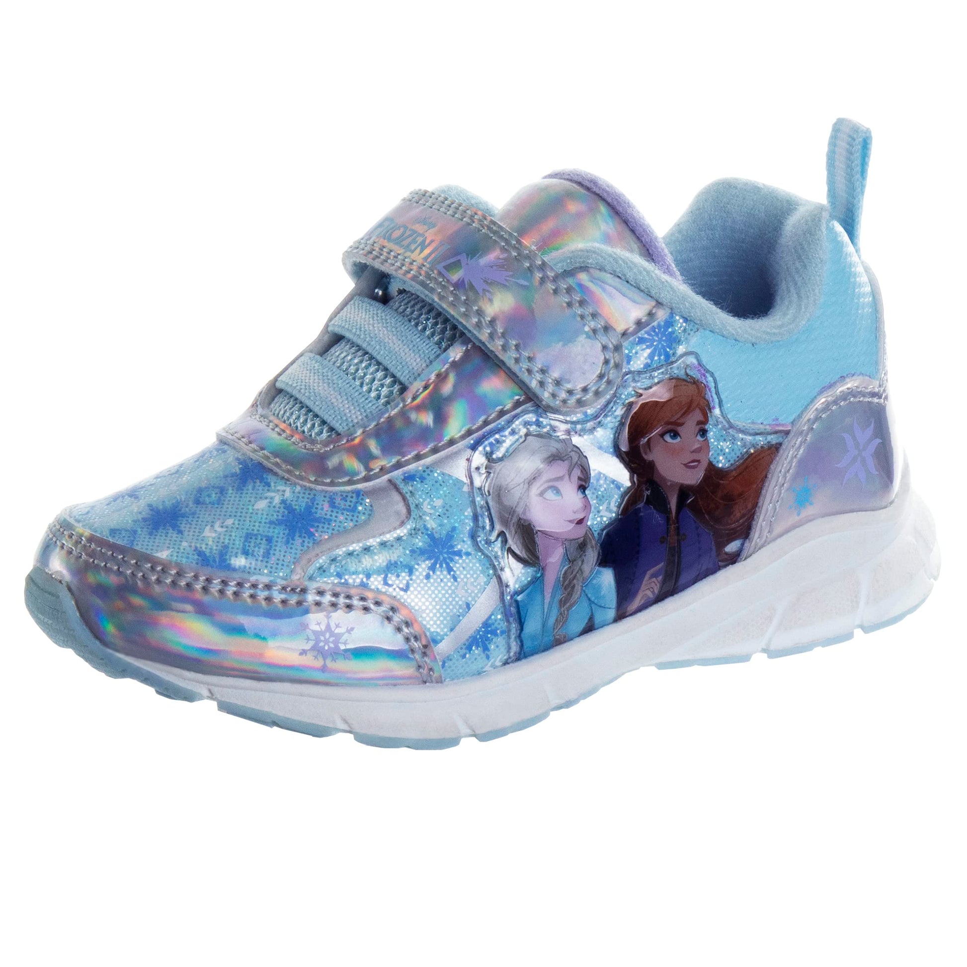 Zapatillas de deporte Frozen de Disney para niñas: zapatillas para correr sin cordones con luces (niña pequeña)