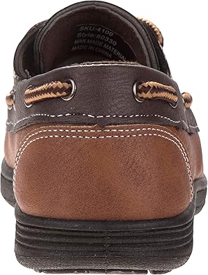 Zapatos para niños Josmo: mocasines náuticos informales (para niños pequeños/niños grandes), talla 5 para niños pequeños, hebilla cuadrada negra