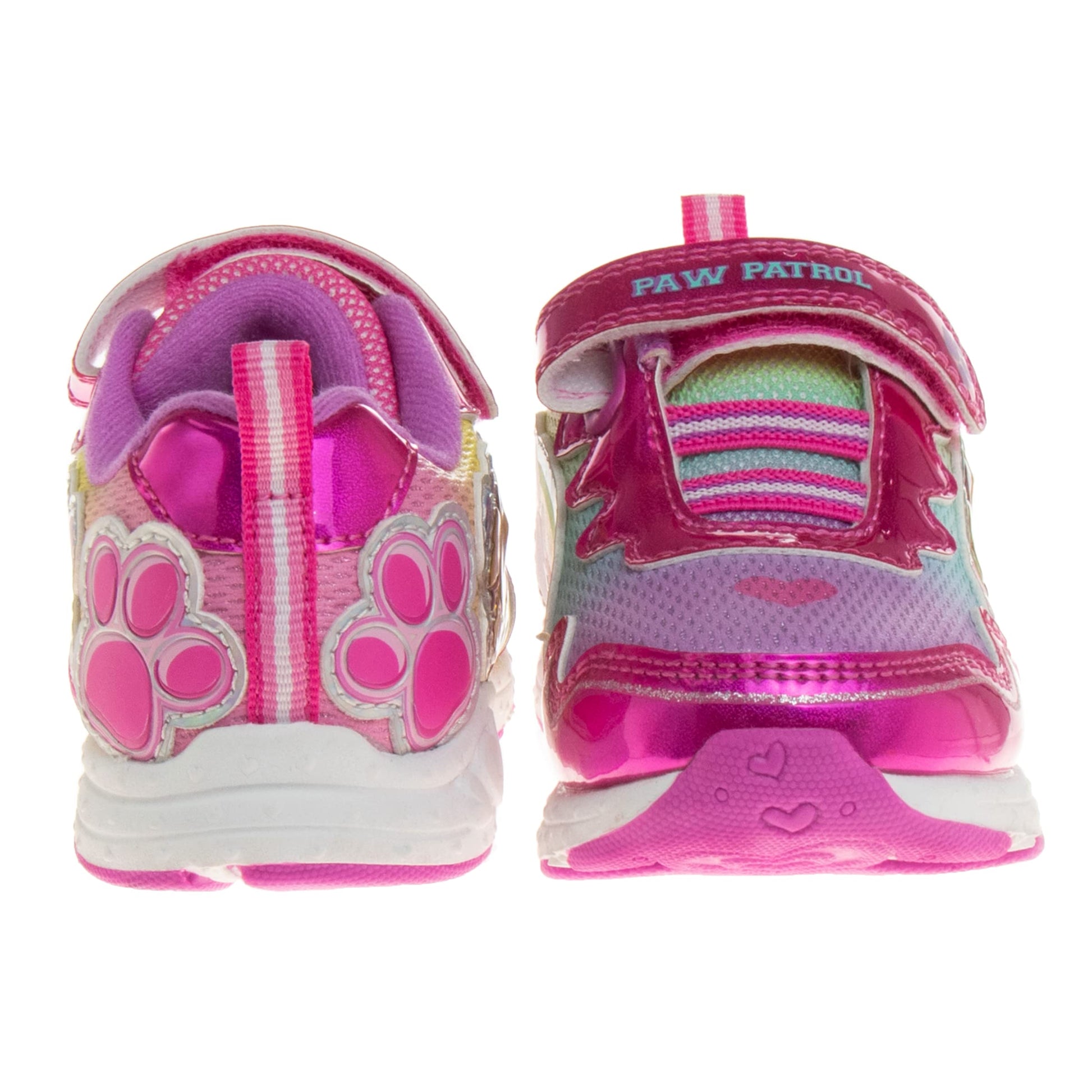 Zapatillas de deporte para niñas de Nickelodeon Paw Patrol: zapatillas deportivas ligeras y transpirables con luces LED para niños pequeños, Skye y Everest, sin cordones, para correr (para niños pequeños)