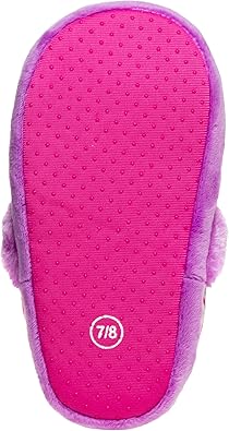 Pantuflas de Minnie Mouse para niñas de Josmo Kids, pantuflas cálidas de felpa para interiores, color fucsia y morado (para bebés y niños pequeños)