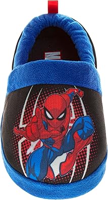 Pantuflas de Spider-Man de Marvel para niños - Zapatillas de casa de Spidey para interiores cómodas y afelpadas (para niños pequeños)