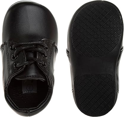 Zapatos de vestir para bebés Josmo para niños: zapatos Derby informales de cuero sintético para caminar (para bebés y niños pequeños), talla 3 para bebés, color negro