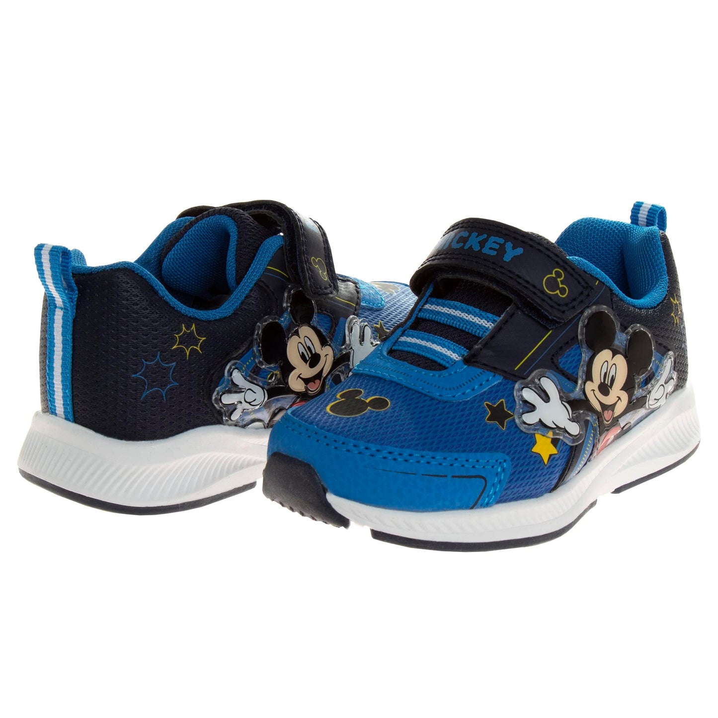 Zapatos de Mickey Mouse para niños: zapatillas sin cordones, con luces y sin cordones (para niños pequeños)