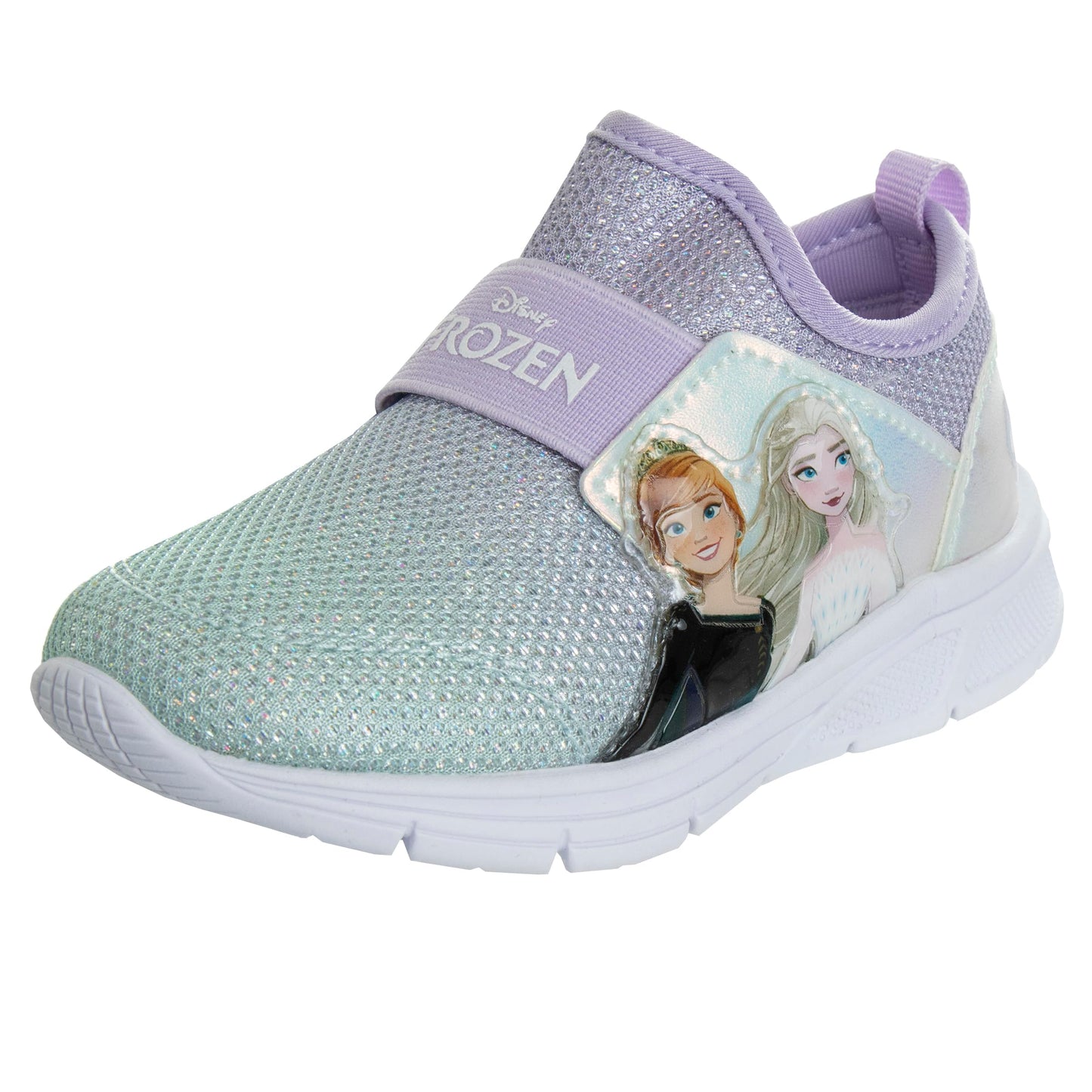 Disney Girls' Frozen Sneakers - Laceless Light-Up Running Shoes (Toddler/Little Girl)