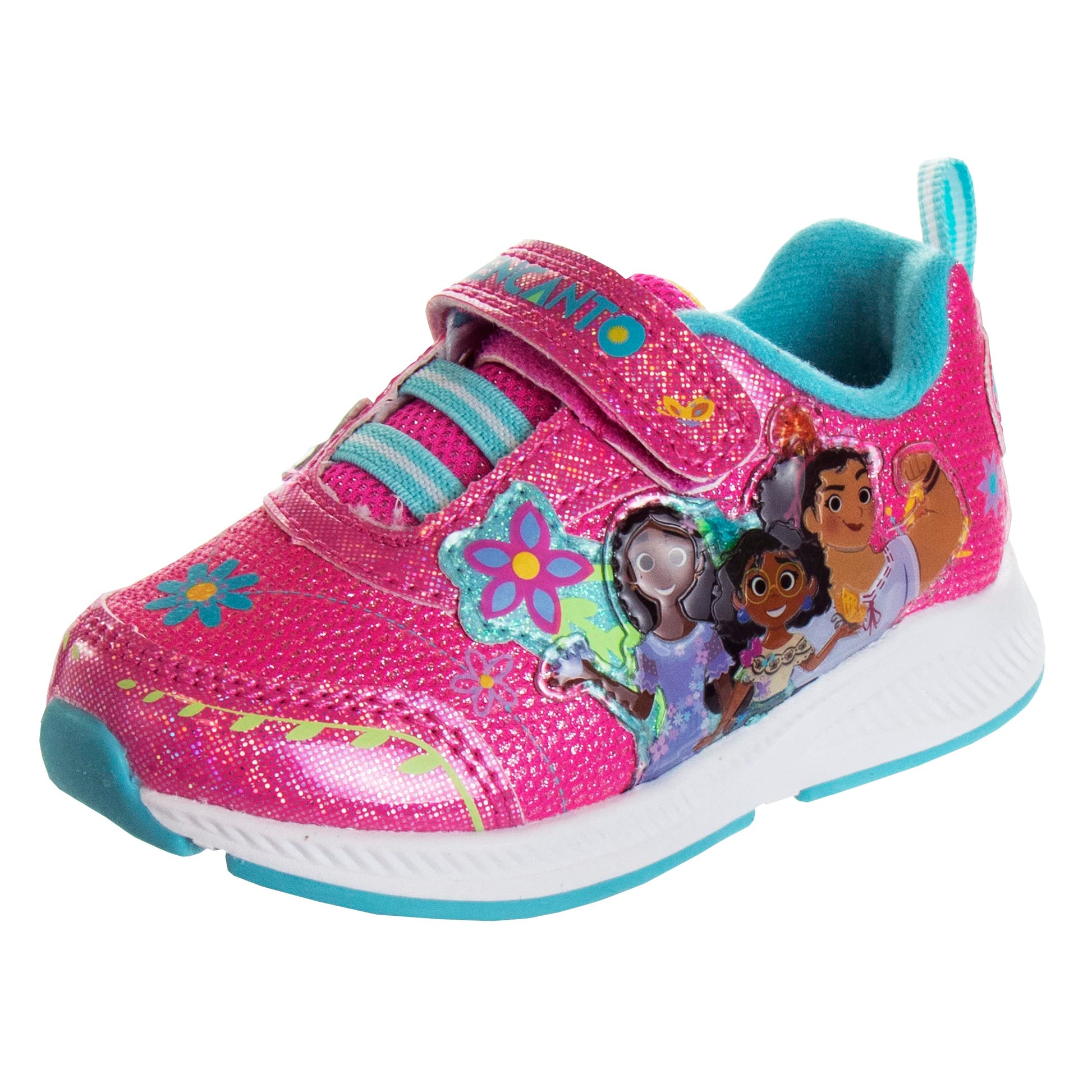 Zapatillas con luces Encanto de Disney para niñas - Zapatillas sin cordones con luces LED Mirabel - (talla para niñas pequeñas)