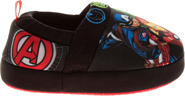 Pantuflas de Marvel Avengers para niños - Zapatillas de casa de Capitán América, Hulk, Thor, cómodas pantuflas de felpa para interiores (para niños pequeños)