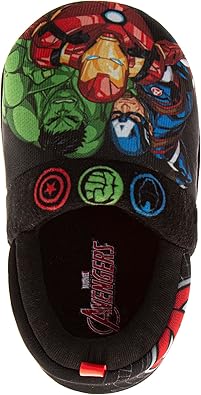 Pantuflas de Marvel Avengers para niños - Zapatillas de casa de Capitán América, Hulk, Thor, cómodas pantuflas de felpa para interiores (para niños pequeños)