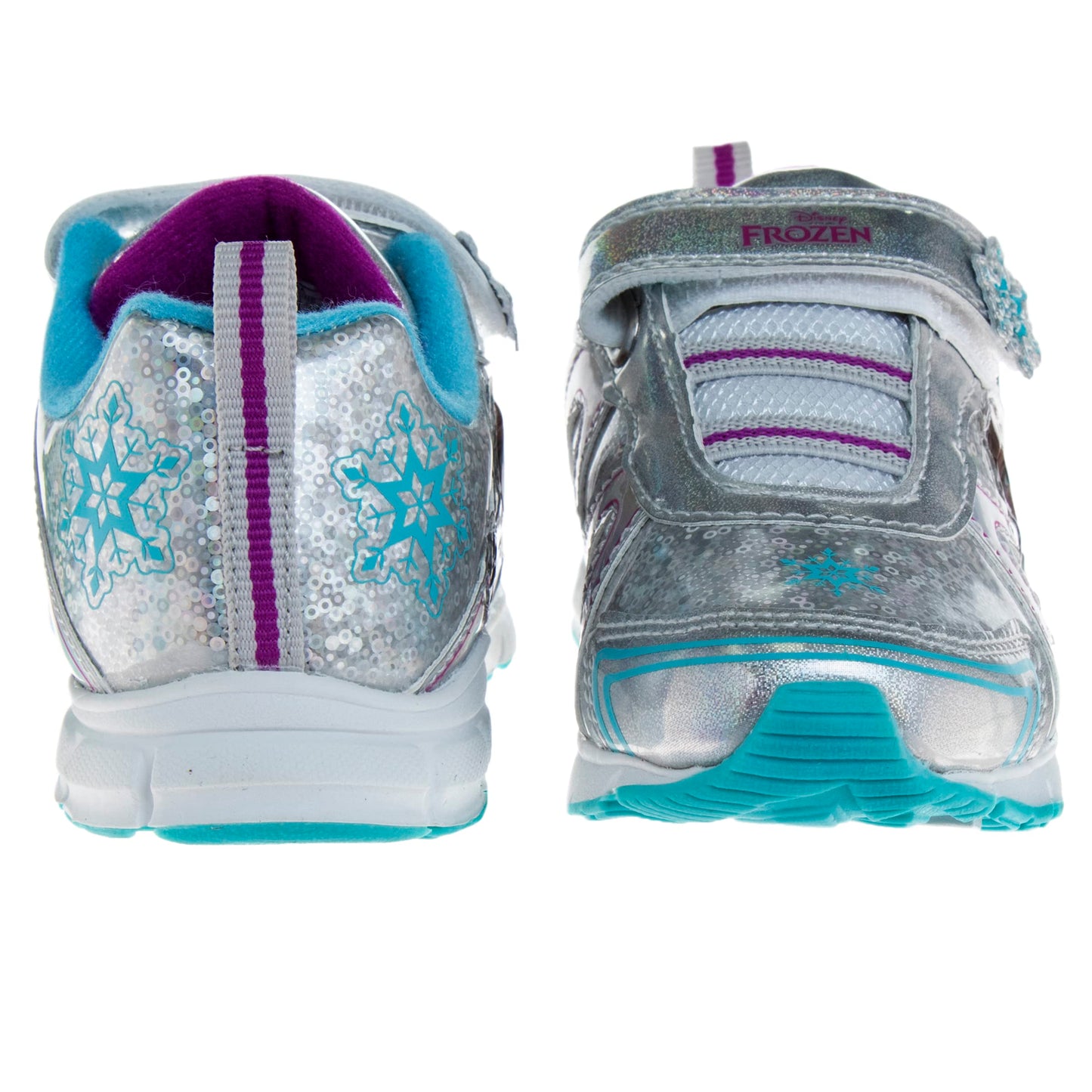 Zapatillas de deporte Frozen de Disney para niñas: zapatillas para correr sin cordones con luces (niña pequeña)