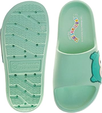 Squishmallows Character Slides Open Toe Sandals Kids Girls and Boys Summer Beach Water Pool Shoes (Winston Owl) (sizes Little Kid - Big Kid)