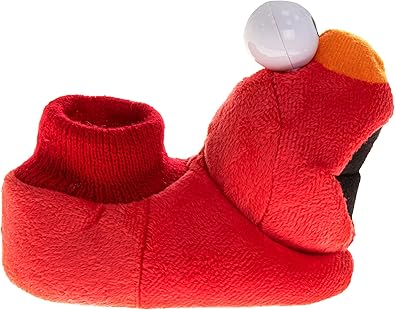 Pantuflas de Barrio Sésamo Groover BigBird CookieMonster Telly Zoe Oscar Elmo - Zapatillas de estar por casa cálidas y afelpadas para niñas y niños (tallas: bebés y niños pequeños)