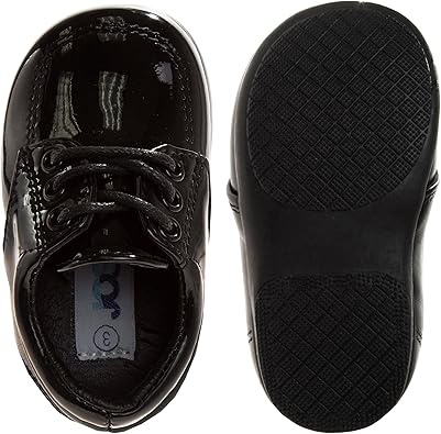 Zapatos de vestir para bebés Josmo para niños: zapatos Derby informales de cuero sintético para caminar (para bebés y niños pequeños), talla 3 para bebés, color negro