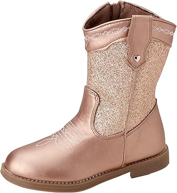 Laura Ashley Girls' Cowgirl Boots - Western Glitter Cowboy Boots (Toddler/Little Girl)