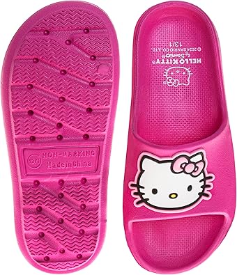 Josmo Hello Kitty Slides Open Toe Sandals Kids Girls Summer Beach Water Pool Shoes (sizes Little Kid - Big Kid)